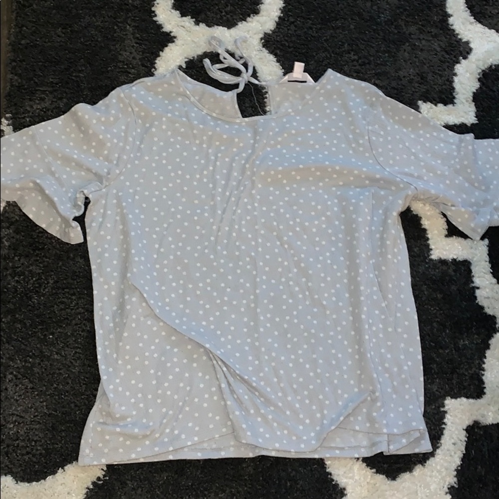 Ruffled sleeve blouse